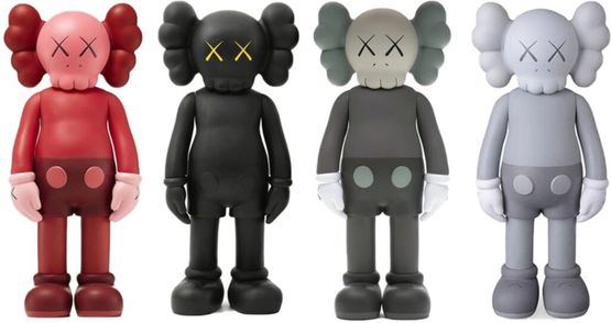 Companion Vinyl Figure set of 4 BlackBlushBrownGrey by KAWS contemporary artwork Sculpture