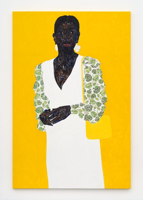 Monstera Leaf Sleeves by Amoako Boafo contemporary artwork Painting