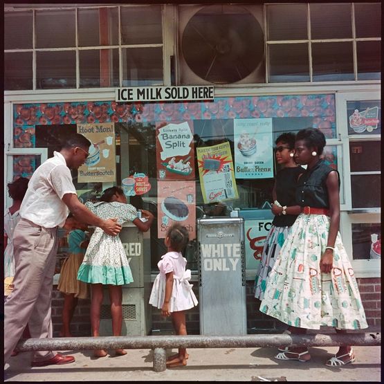 At Segregated Drinking Fountain Mobile Alabama by Gordon Parks contemporary artwork Print