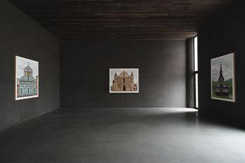 Contemporary art exhibition Markus Brunetti Romanesque FACADES at Axel Vervoordt Gallery Antwerp Belgium