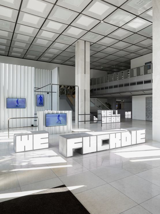 Hell Yeah We Fuck Die by Hito Steyerl contemporary artwork Installation