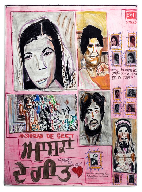 Desi Punjabi Songs for Lovers by Jagdeep Raina contemporary artwork Works on Paper