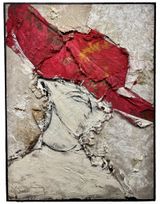 Retrato con Sombrero Rojo by Manolo Valdes contemporary artwork painting