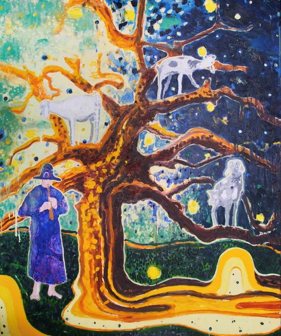 Herder for the New Age II by Stephen Pleban contemporary artwork Painting