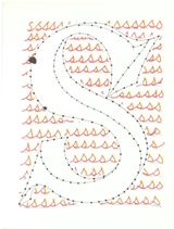 S from Hockneys Alphabet by David Hockney contemporary artwork print
