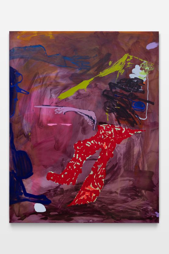 anonymous arm wild accusations in pink and blue by Tom Polo contemporary artwork Painting