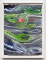 Moon Crazy 8 Green Clouds 8-7-23 2023 by Ann Craven contemporary artwork painting