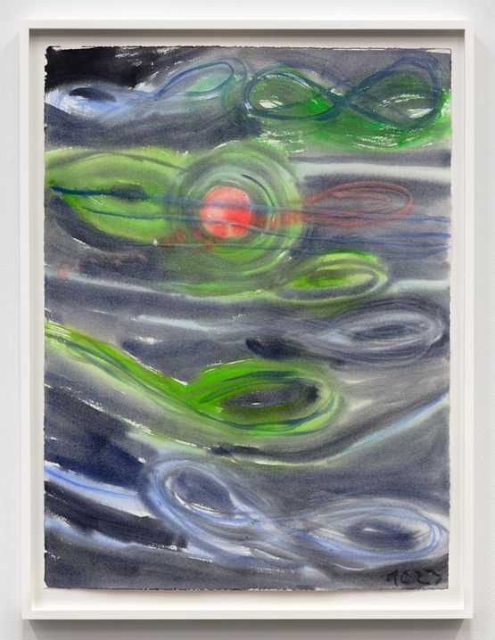 Moon Crazy 8 Green Clouds 8-7-23 2023 by Ann Craven contemporary artwork Painting