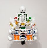 White Discharge Built-up Objects 18 by Teppei Kaneuji contemporary artwork sculpture