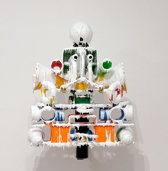 White Discharge Built-up Objects 18 by Teppei Kaneuji contemporary artwork Sculpture