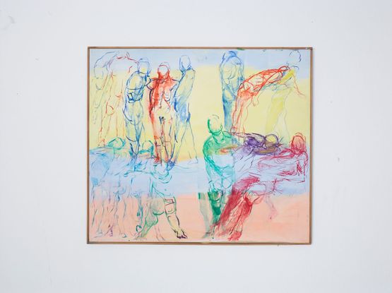 Combinatorics of 2 Color Groups on 3 Shades by Chris Reinecke contemporary artwork Painting