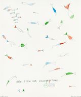 443 zettels speise by Tomas Schmit contemporary artwork drawing works on paper