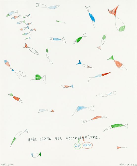 443 zettels speise by Tomas Schmit contemporary artwork Works on Paper