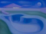The moon searching for the water by Lucy ODoherty contemporary artwork drawing painting works on paper