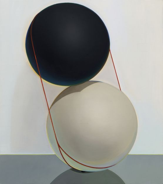 Black Ball and White Ball by Liu Cong contemporary artwork Painting