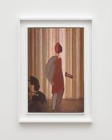 Red Curtain by Jonathan Wateridge contemporary artwork works on paper