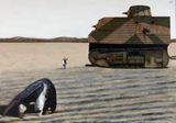 Trojan Horse Sculpture Farm with Bob Semples tank by Michael Shepherd contemporary artwork painting