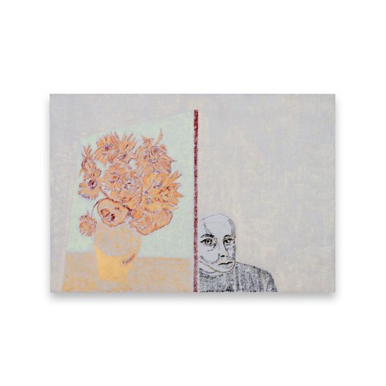 Self-Portrait with Vincent Van Gogh by Francesco Clemente contemporary artwork Painting