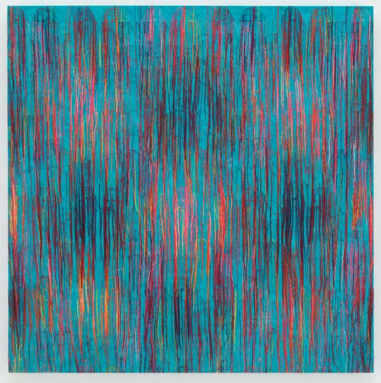 Blue Ocean - RFGA by Ghada Amer contemporary artwork Mixed Media