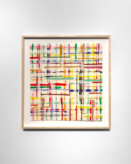 Resttektur on paper by Beat Zoderer contemporary artwork Painting