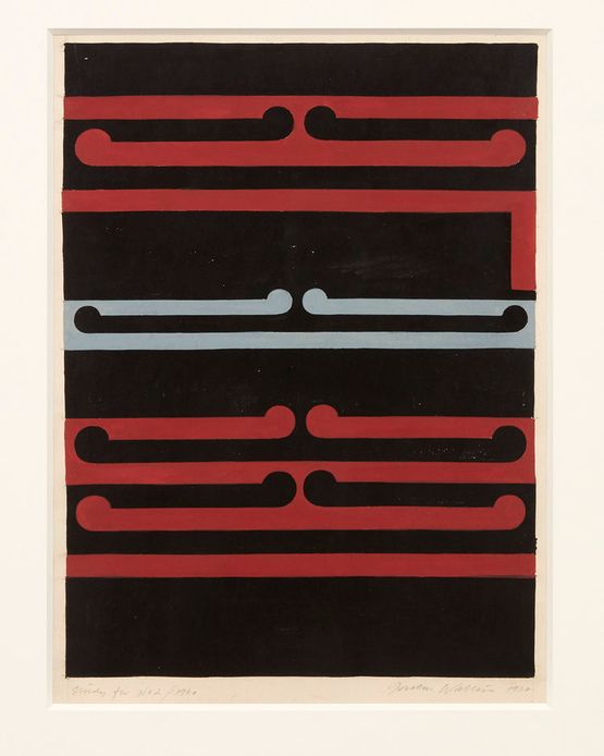 Study for No. 2Tirangi by Gordon Walters contemporary artwork Painting