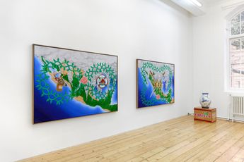 Contemporary art exhibition Eduardo Sarabia Prologue at Maureen Paley Studio M United Kingdom
