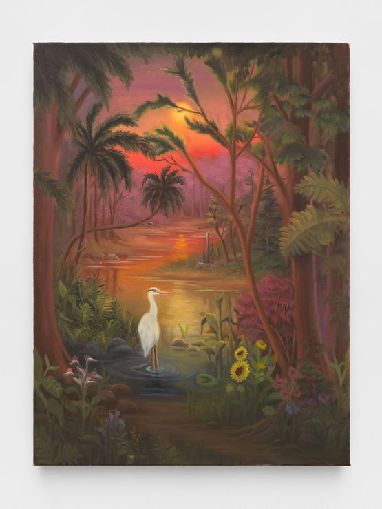 Heron Forest Haze by Neil Raitt contemporary artwork Painting