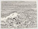 Landscape Above Below XII by Clive Van Den Berg contemporary artwork drawing painting works on paper
