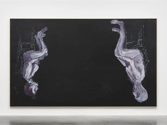 Der Maler in seinem Bett usw. The Painter in His Bed etc. by Georg Baselitz contemporary artwork Painting