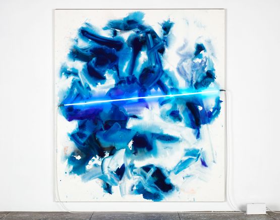 double wave at Windansea by Mary Weatherford contemporary artwork Painting