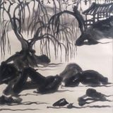 The Willow in Winter by Li Huasheng contemporary artwork drawing