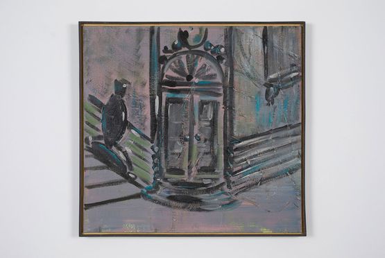 Corner Door by Merlin James contemporary artwork Painting