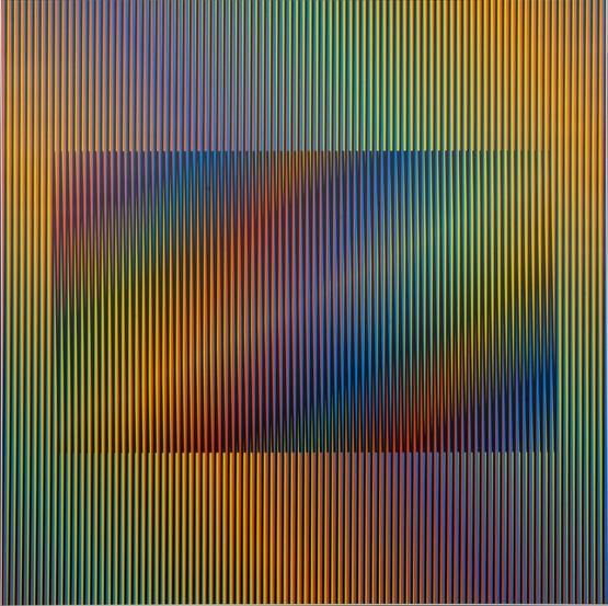 Induccion Cromatica a Doble Frecuencia Panam 12 by Carlos Cruz-Diez contemporary artwork Print