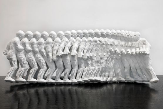Crossing this vast earth at the moment of 10 seconds by Miao Xiaochun contemporary artwork Sculpture