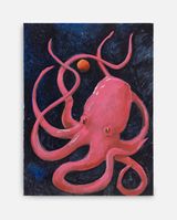 Pink psyco-octopus by Charles Hascoet contemporary artwork painting works on paper