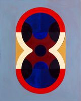 Code 3 by Lubna Chowdhary contemporary artwork painting works on paper