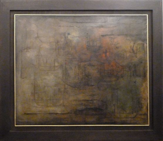 Bateaux au port by Zao Wou-Ki contemporary artwork Painting