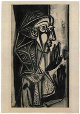 La Femme a la Fenetre by Pablo Picasso contemporary artwork print