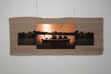 Ties in the Boat on the Lake by Manal Aldowayan contemporary artwork mixed media