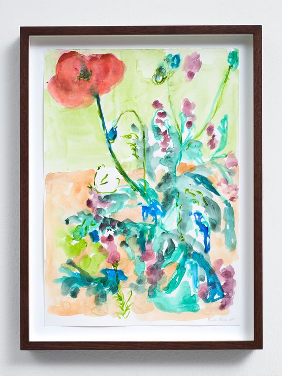 Garden study the last poppy by Banele Khoza contemporary artwork Painting