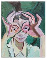 Watching you from afar by Yan Ping contemporary artwork painting