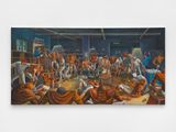 Bronco Locker Room by Ernie Barnes contemporary artwork painting