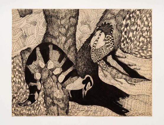 Untitled from the BlackWhite Animals series by Wanda Pimentel contemporary artwork Works on Paper