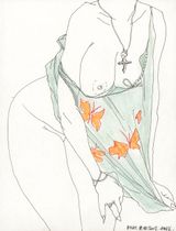 Vlinders Butterflies 8.10.2002 by Anne-Mie Van Kerckhoven contemporary artwork drawing