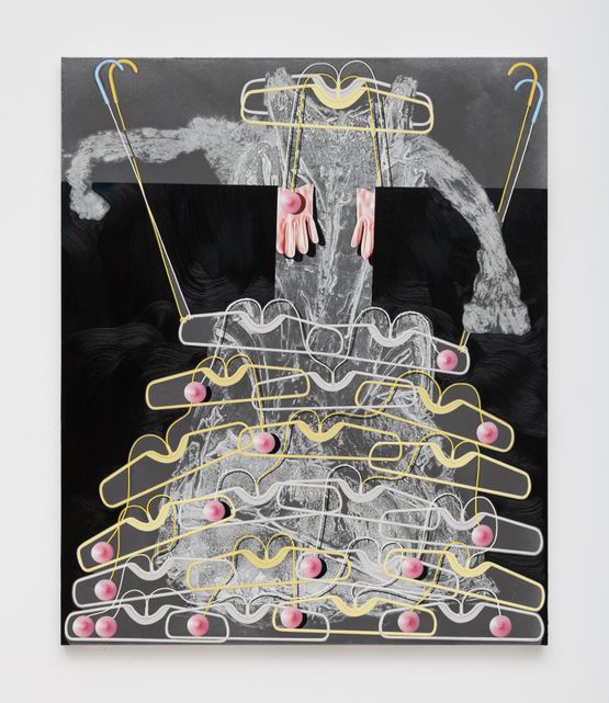 Screen Skeleton Smock by Veronika Pausova contemporary artwork Painting