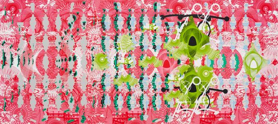 The Fortress of Sense L 127 by Sang Nam Lee contemporary artwork Painting