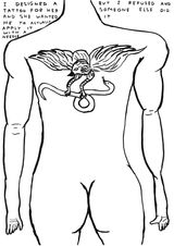 Untitled I Designed a Tattoo by David Shrigley contemporary artwork works on paper