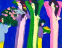 Five Charming and Alluring Women by Walasse Ting contemporary artwork Painting