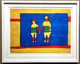 Stripe People by Katherine Bradford contemporary artwork print works on paper