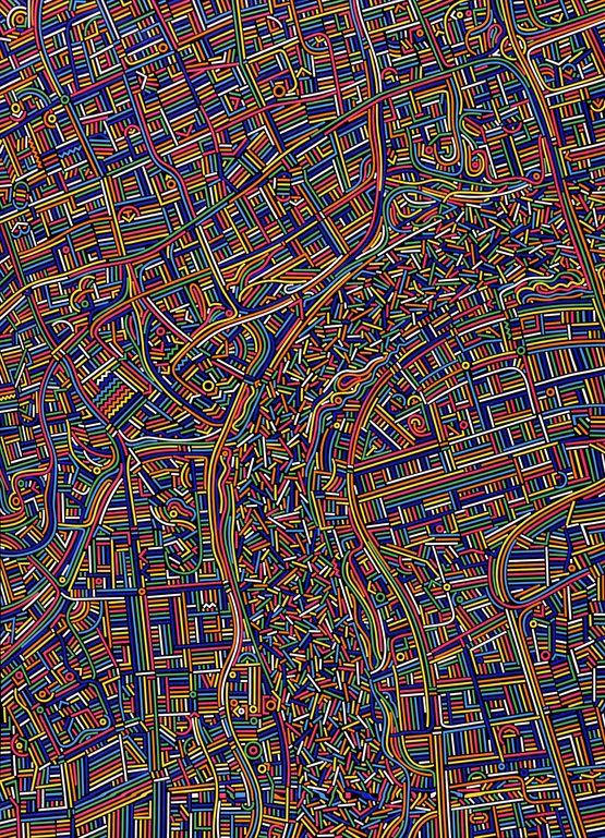 City DNA - Shanghai No. 15 by Lu Xinjian contemporary artwork Painting